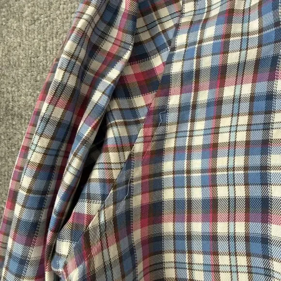 Peter Millar Shirt Mens XL Blue Pink Plaid Button Down Long Sleeve Casual Cotton - Picture 7 of 12